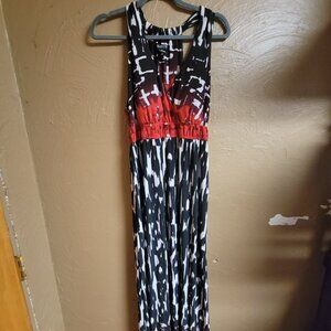 By Glamour Size 12 Black & Red Maxi Dress